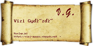 Vizi Győző névjegykártya